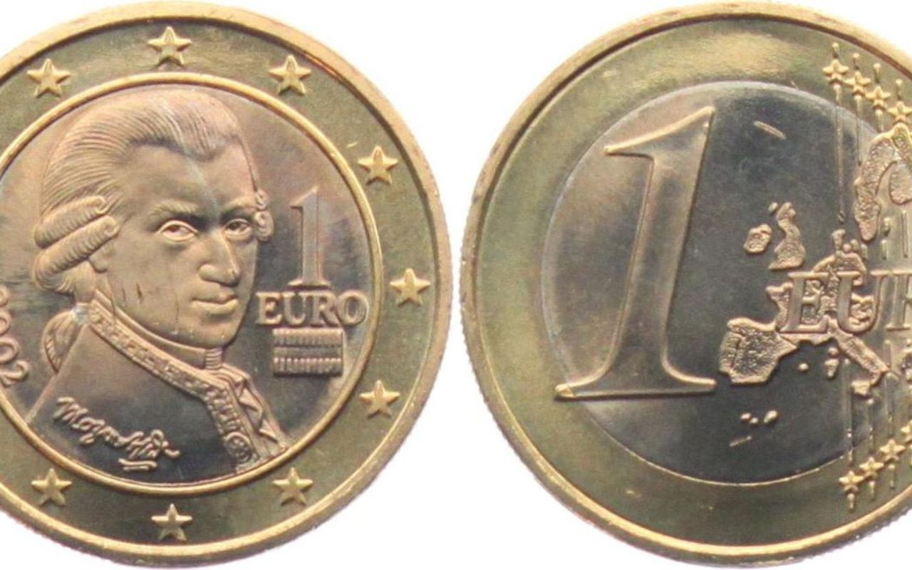 Moneta da 1 euro con Mozart: ecco quanto può valere