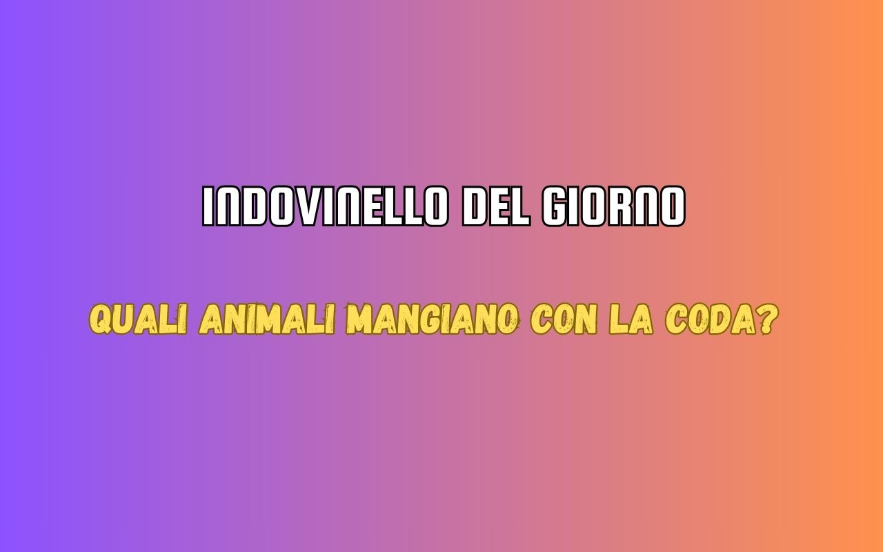 quali animali mangiano con la coda? Ecco la risposta